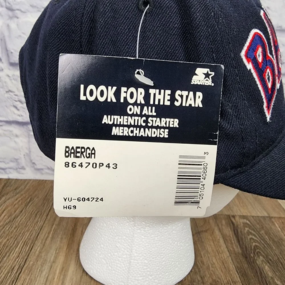 Cleveland Indians Carlos Baerga Starter SnapBack Hat Blue Embroidered NWT - Picture 4 of 12